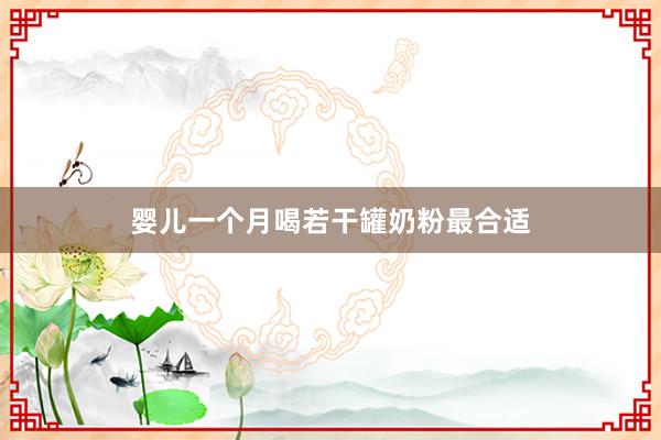 婴儿一个月喝若干罐奶粉最合适