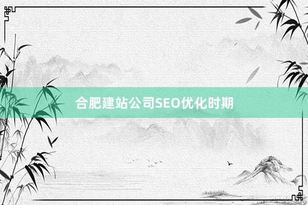 合肥建站公司SEO优化时期